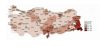 Gümüşhane işsizlik oranında  ilk sırada