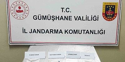 Gümüşhane Jandarmasından uyuşturucu operasyonu
