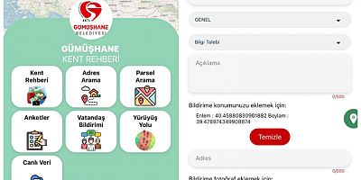Gümüşhane Kent Rehberi ile 3 Bin 23 Vatandaş Bildirimi Çözüme Kavuştu