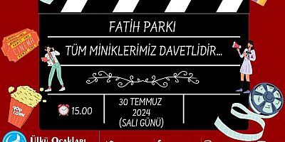 Gümüşhane Ülkü Ocakları İl Başkanlığı, çocuklar için açık hava sineması ve çocuk şenliği etkinliği düzenleyecek.