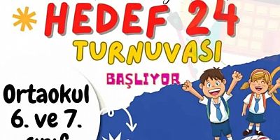 Gümüşhane Valiliği koordinasyonunda, İl Millî Eğitim Müdürlüğü Araştırma ve Geliştirme (Ar-Ge) Birimi tarafından düzenlenen “Hedef 24 Matematik Turnuvası” için geri sayım başladı.
