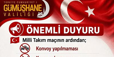 Gümüşhane Valiliğinden YKS Öncesi Vatandaşlara Önemli Duyuru