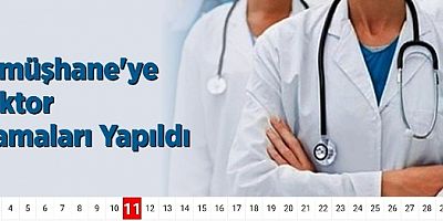 Gümüşhane'ye Doktor Atamaları Yapıldı