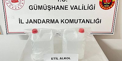 Gümüşhanede   Etil Alkol ele geçirildi
