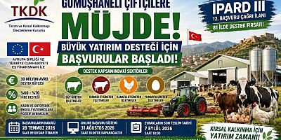 Gümüşhaneli Çiftçilere Müjde: Büyük Yatırım Desteği İçin Başvurular Başladı!