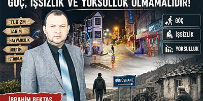 İbrahim Bektaş: “Gümüşhane’nin Kaderi Göç ve Yoksulluk Olmamalı”