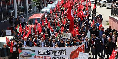 İsrail Zulmüne Karşı Kelkit Sel Oldu Aktı