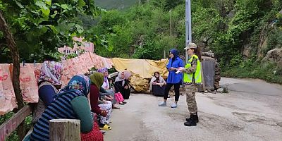 Jandarma ekiplerince Üç Taş Köyünde   KADES Uygulamasını tanıttı