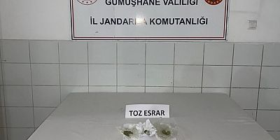 Kelkit’te 20 gram toz esrar ele geçirildi