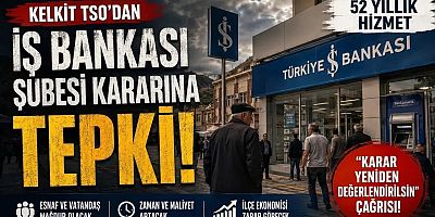 Kelkit'te 52 Yıllık İş Bankası Şubesinin Kapatılma Kararı Tepki Çekti
