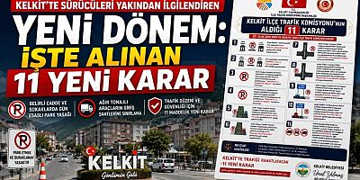 Kelkit’te Sürücüleri Yakından İlgilendiren Yeni Dönem: İşte Alınan 11 Yeni Karar