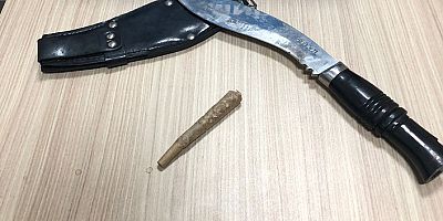 Kelkit’te uyuşturucu ve pala ele geçirildi