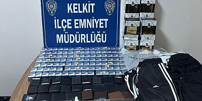 Kelkit’te yüzlerce paket kaçak sigara ele geçirildi
