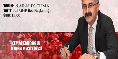 KEMAL EMİROĞLU ADAY  ADAYLIK BAŞVURUSU YAPACAK