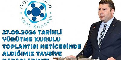 Kent Konseyi Tavsiye Kararlarını Açıkladı