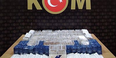Köse’de 7 bin 200 adet makaron ele geçirildi
