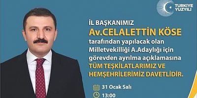 KÖSE MİLLETVEKİLİ ADAY ADAYLIĞINI AÇIKLADI ??