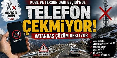 Köse ve Tersun Dağı Geçidi’nde Telefon Çekmiyor: Vatandaş Çözüm Bekliyor