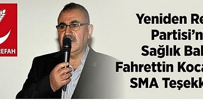 Sağlık Bakanı Fahrettin Koca’ya SMA Teşekkürü
