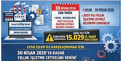 Sanayi Sicil Belgesi Olan İşletmelere Önemli Uyarı