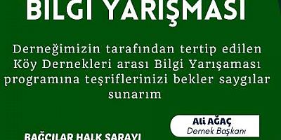 Şehit Öğretmen Necmettin Yılmaz Anısına   Köy Dernekleri Arası Bilgi Yarışması 