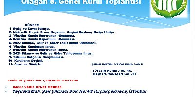 ŞEKAV, 8. Olağan Kongre’ye Gidiyor