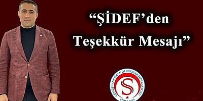 ŞİDEF’den 1000’lerce Kez Teşekkür