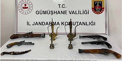 Şiran’da antika ve tarihi eserler ele geçirildi