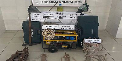 Şiran’da İzinsiz Kazı Yapan Defineciler  Suçüstü Yakalandı