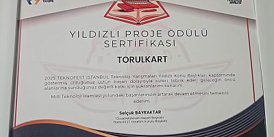 TEKNOFEST BAŞARISI ILDIZLA TAÇLANDI: YILDIZLI PROJE ÖDÜLÜ
