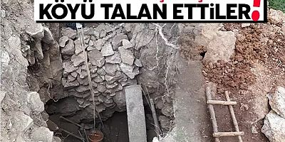 Torul İlçesinde defineciler iş başında
