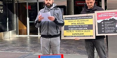 Trabzon Zorlu Grand önünde Filistin protestosu!