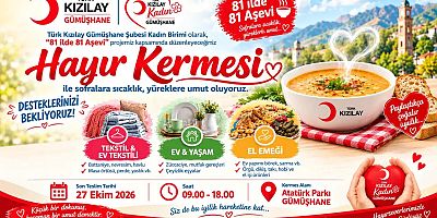 Türk Kızılay Gümüşhane Şubesi Kadın Birimi’nden Aşevi Projesine Destek Kermesi