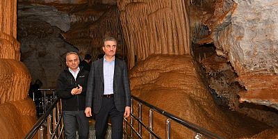 Vali Baruş, Karaca Mağarası’nda İncelemelerde Bulundu