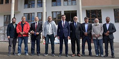 Vali Baruş Müftülük, Yurt ve Kur’an Kursu inşaatında incelemelerde bulundu