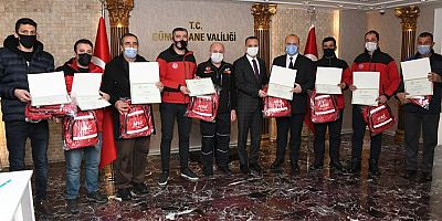 yangın Kahramanlarına Teşekkür Belgeleri Verildi
