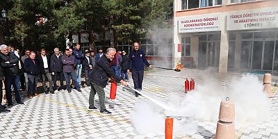Yangın Söndürme Eğitimi ve Tatbikatı Gerçekleştirildi