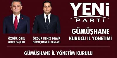 Yeni Parti Gümüşhane Kurucu İl Başkanı Özgür Deniz Demir Yönetim Kurulunu Açıkladı
