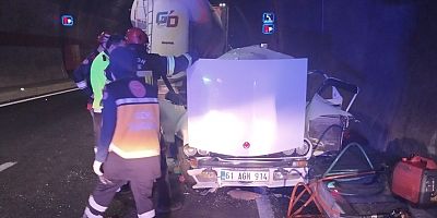 Yeni Zigana Tüneli’nde tır otomobile arkadan çarptı: 1ölü, 2 yaralı