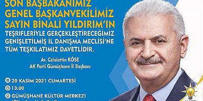 Yıldırım Gümüşhane’ye Geliyor