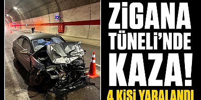 Zigana Tüneli’nde kaza! 4 kişi yaralandı