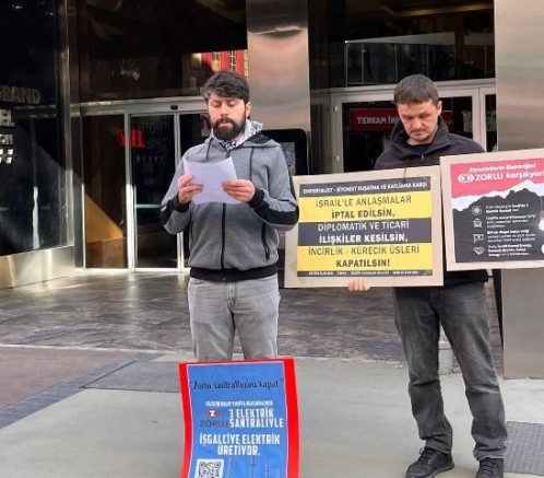 Trabzon Zorlu Grand önünde Filistin protestosu!
