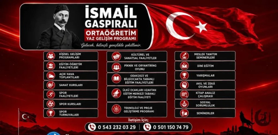 Ülkü Ocaklarından İsmail Gaspıralı Yaz Gelişim Programı